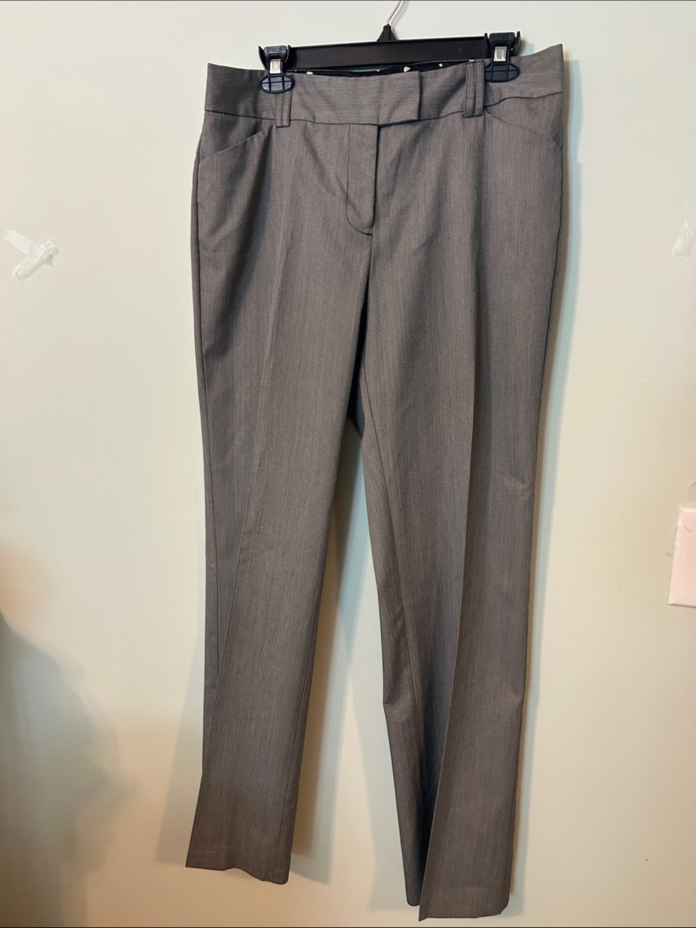 Soho Apparel Black Lined Gray Pants with Heart Trim